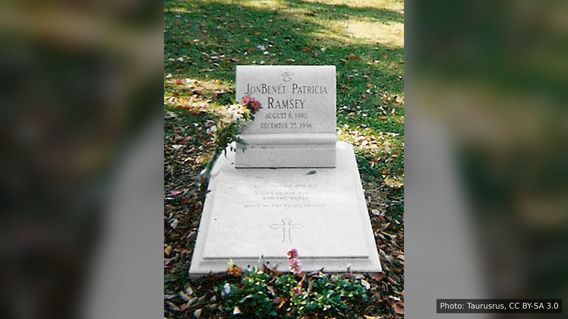 The grave of JonBenét Ramsey in Marietta, Georgia