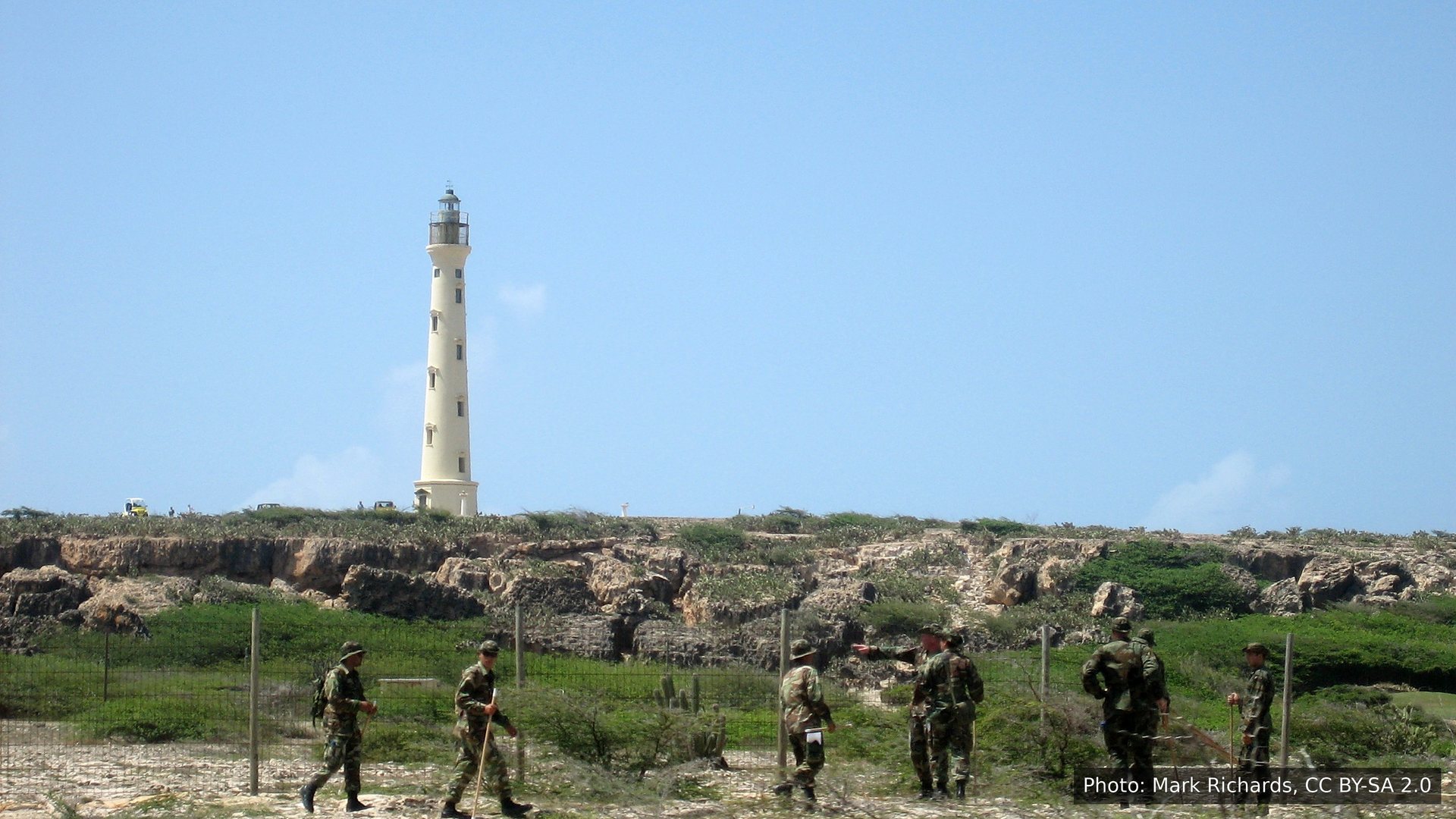 A search party near the California Lighthouse, Aruba, 2005