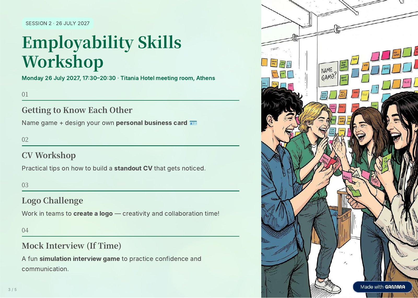 Session 2: Employability Skills Workshop