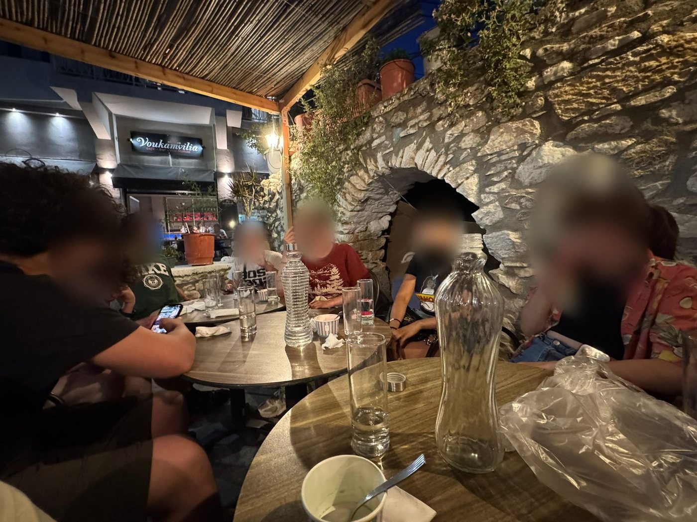 Ice cream out together after dinner, Naxos