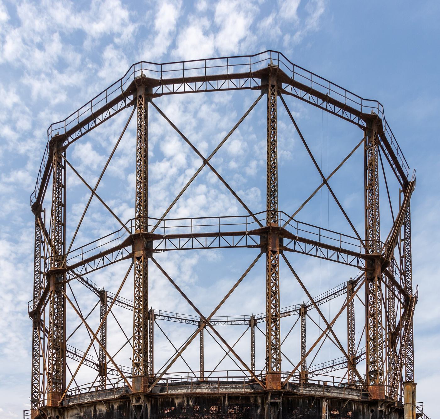 The iron gasholder, Technopolis's landmark